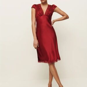 Reformation Red Midi Dress